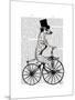 Dalmatian on Bicycle-Fab Funky-Mounted Art Print