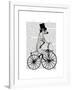 Dalmatian on Bicycle-Fab Funky-Framed Art Print