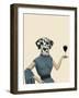 Dalmatian Wine Snob-Fab Funky-Framed Art Print