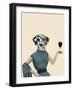 Dalmatian Wine Snob-Fab Funky-Framed Art Print