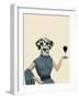 Dalmatian Wine Snob-Fab Funky-Framed Art Print