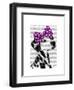 Dalmatian with Purple Bow on Head-Fab Funky-Framed Art Print