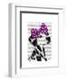 Dalmatian with Purple Bow on Head-Fab Funky-Framed Art Print