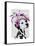 Dalmatian with Purple Fascinator-Fab Funky-Framed Stretched Canvas