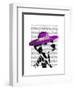 Dalmatian with Purple Wide Brimmed Hat-Fab Funky-Framed Art Print