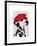 Dalmatian with Red Beret-Fab Funky-Framed Art Print