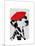 Dalmatian with Red Beret-Fab Funky-Mounted Art Print