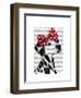 Dalmatian with Red Bow-Fab Funky-Framed Art Print