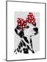 Dalmatian with Red Bow-Fab Funky-Mounted Art Print