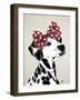 Dalmatian with Red Bow-Fab Funky-Framed Art Print