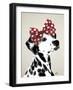 Dalmatian with Red Bow-Fab Funky-Framed Art Print