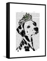 Dalmatian with Tiara-Fab Funky-Framed Stretched Canvas