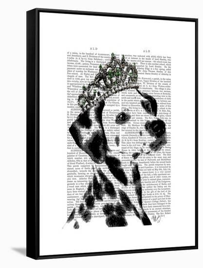 Dalmatian with Tiara-Fab Funky-Framed Stretched Canvas