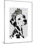 Dalmatian with Tiara-Fab Funky-Mounted Art Print