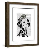 Dalmatian with Tiara-Fab Funky-Framed Art Print