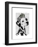 Dalmatian with Tiara-Fab Funky-Framed Art Print