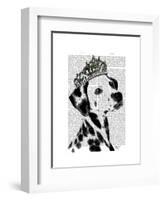 Dalmatian with Tiara-Fab Funky-Framed Art Print