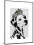 Dalmatian with Tiara-Fab Funky-Mounted Art Print