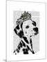 Dalmatian with Tiara-Fab Funky-Mounted Art Print