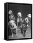 Dalmatians Nedo, Sussex, Smokie, Checkers, and Bingo Bango Belonging to Boston Fire Department-Alfred Eisenstaedt-Framed Stretched Canvas