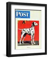 "Dalmatians," Saturday Evening Post Cover, July 17, 1943-Rutherford Boyd-Framed Giclee Print