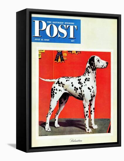 "Dalmatians," Saturday Evening Post Cover, July 17, 1943-Rutherford Boyd-Framed Stretched Canvas