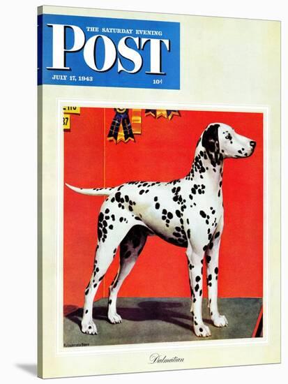 "Dalmatians," Saturday Evening Post Cover, July 17, 1943-Rutherford Boyd-Stretched Canvas