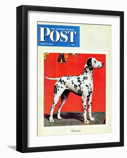 "Dalmatians," Saturday Evening Post Cover, July 17, 1943-Rutherford Boyd-Framed Giclee Print