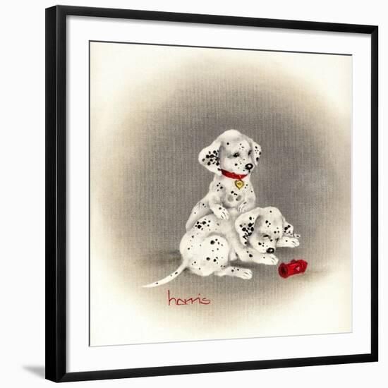 Dalmation 2 - Curiosity-Peggy Harris-Framed Premium Giclee Print