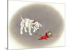 Dalmation 6- Caught Red Pawed-Peggy Harris-Stretched Canvas