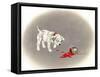 Dalmation 6- Caught Red Pawed-Peggy Harris-Framed Stretched Canvas