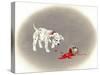 Dalmation 6- Caught Red Pawed-Peggy Harris-Stretched Canvas