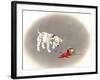 Dalmation 6- Caught Red Pawed-Peggy Harris-Framed Giclee Print