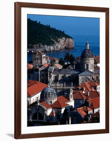 Dalmation Coast on the Adriatic Sea, Medieval Walled City of Dubrovnik, Serbia-Russell Gordon-Framed Photographic Print