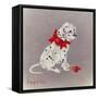 Dalmation Pup-Peggy Harris-Framed Stretched Canvas