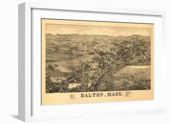 Dalton, Massachusetts - Panoramic Map-Lantern Press-Framed Art Print