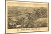 Dalton, Massachusetts - Panoramic Map-Lantern Press-Mounted Art Print