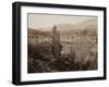 Dam and Lake, Nevada County, California, Near View, about 1871-Carleton Watkins-Framed Art Print