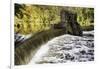 Dam and Waterfall on Speedwell Lake During Autumn, New Jersey-George Oze-Framed Photographic Print