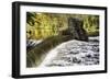 Dam and Waterfall on Speedwell Lake During Autumn, New Jersey-George Oze-Framed Photographic Print