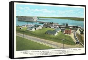 Dam at Keokuk-null-Framed Stretched Canvas