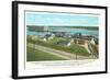 Dam at Keokuk-null-Framed Art Print