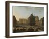 Dam in Amsterdam with the New Town Hall under Construction-Jacob van der Ulft-Framed Art Print