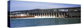 Dam on a River, Chickamauga Dam, Tennessee River, Chattanooga, Tennessee, USA-null-Stretched Canvas