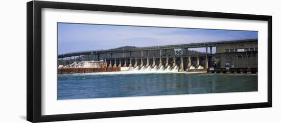 Dam on a River, Chickamauga Dam, Tennessee River, Chattanooga, Tennessee, USA-null-Framed Photographic Print