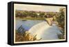 Dam on Scioto River, Columbus, Ohio-null-Framed Stretched Canvas