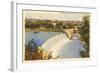 Dam on Scioto River, Columbus, Ohio-null-Framed Art Print