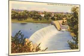 Dam on Scioto River, Columbus, Ohio-null-Mounted Art Print