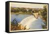 Dam on Scioto River, Columbus, Ohio-null-Framed Stretched Canvas