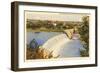 Dam on Scioto River, Columbus, Ohio-null-Framed Art Print